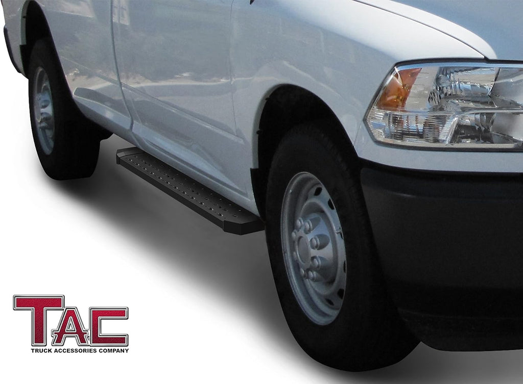 Black Steel Running Boards 2pcs E464