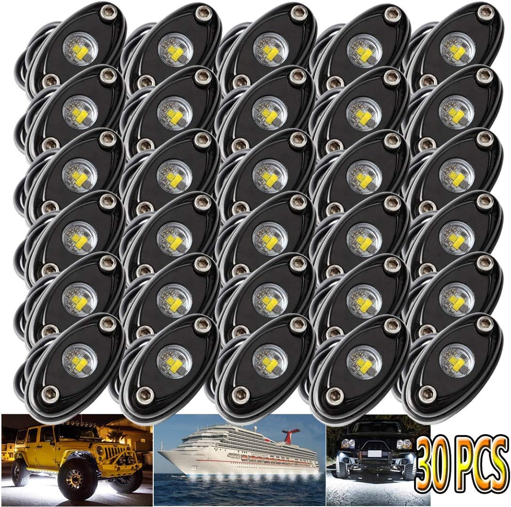White 20PCS LED Rock Lights K826