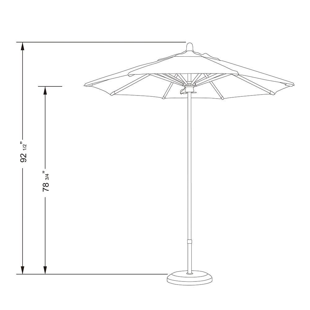 7.5' Fiberglass Patio Umbrella Z76611
