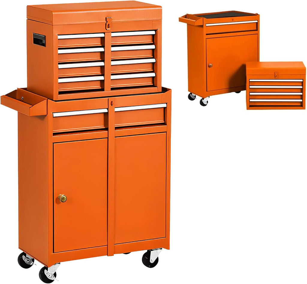 5 Drawer Rolling Tool Chest with 4 Wheels and 2 Lock H98348