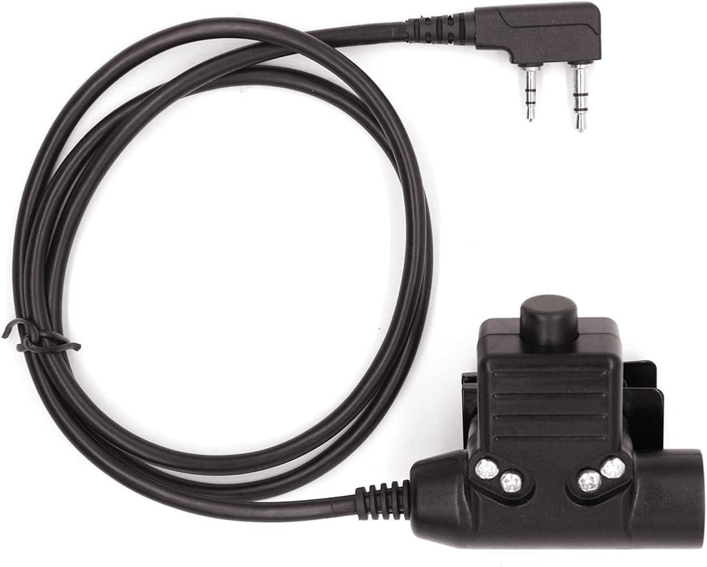 2 Pin PTT Tactical Push to Talk Adapter Connector K8075