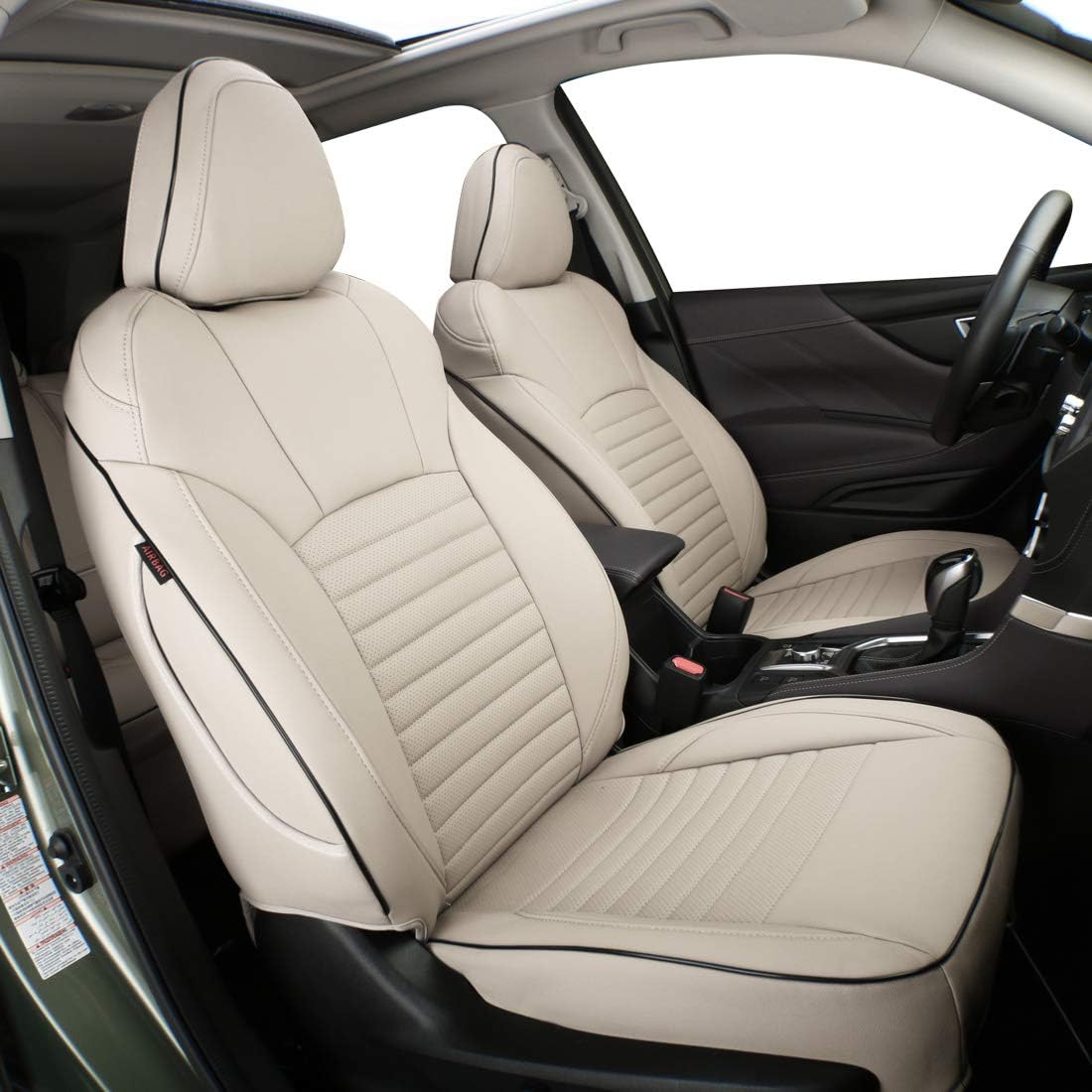 Custom Fit Full Set Car Seat Covers Leatherette Black Z94990
