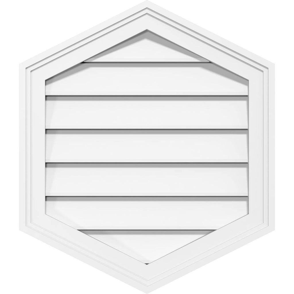 Vertical Peaked Surface Mount PVC Gable Vent W408947