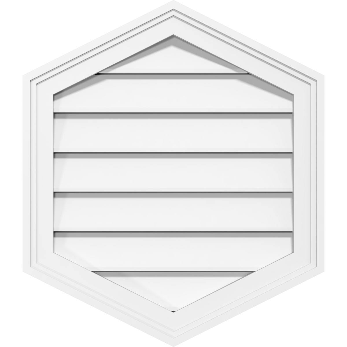 Vertical Peaked Surface Mount PVC Gable Vent W408947
