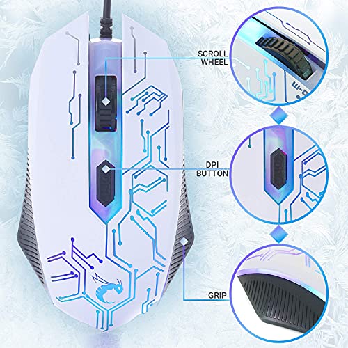 Wired LED RGB Backlight Gaming Keyboard and Mouse and Mouse pad and Gaming Headset 4 in 1 D777315
