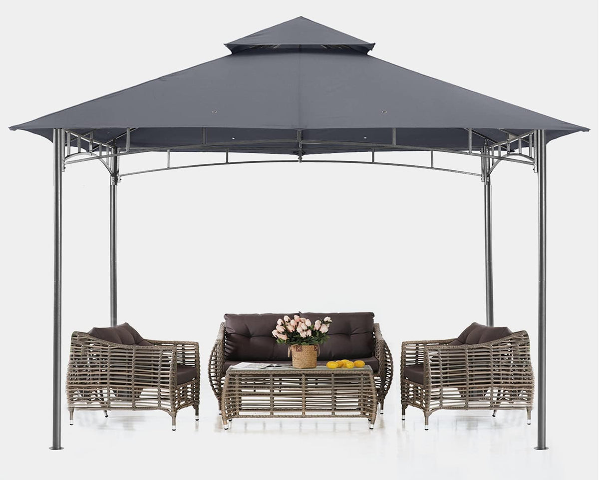 10x12 Dark Gray Outdoor Gazebo Canopy N576