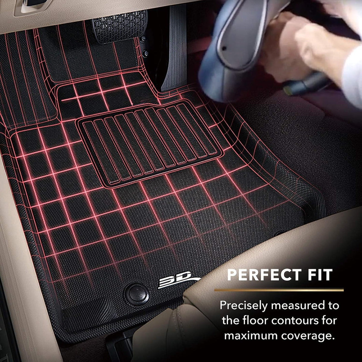 All-Weather Floor Mats Custom Fit Car Floor Liners Black Q742