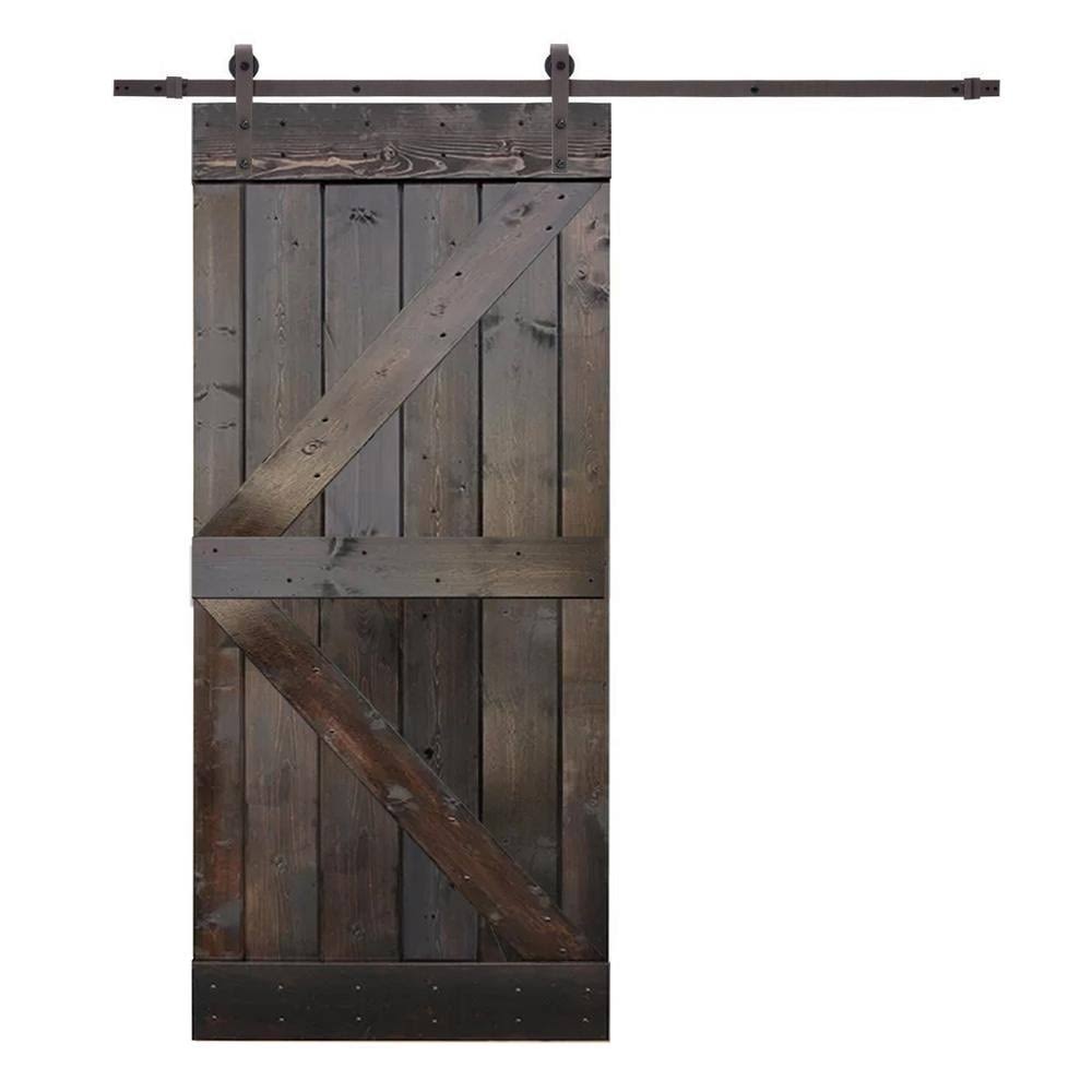 36 in. x 84 in. Knotty Pine Solid Wood Interior Barn Door Slab N20714