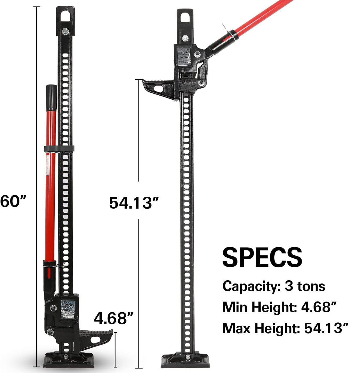 60 Off-Road High Lift Jack, 3 Tons Cast Steel F389