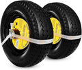 Flat Free Polyurethane Tires with Steel Rim Pack of 2 V18785