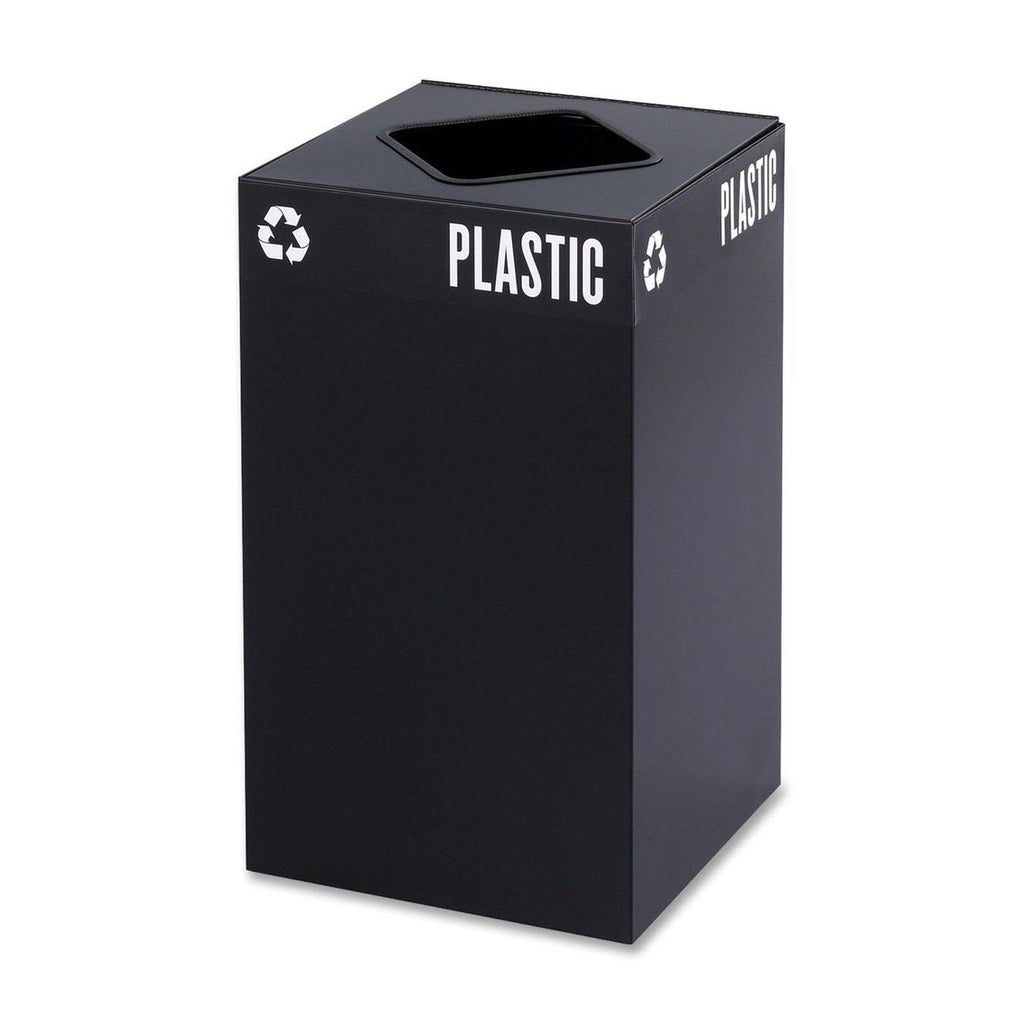 Black 25-Gallon Recycling Trash Can Base F746