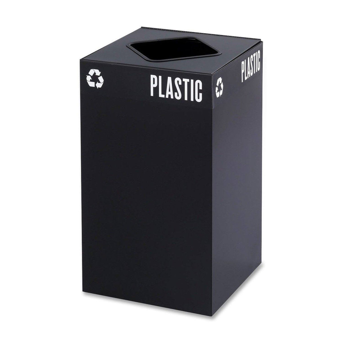 Black 25-Gallon Recycling Trash Can Base F746