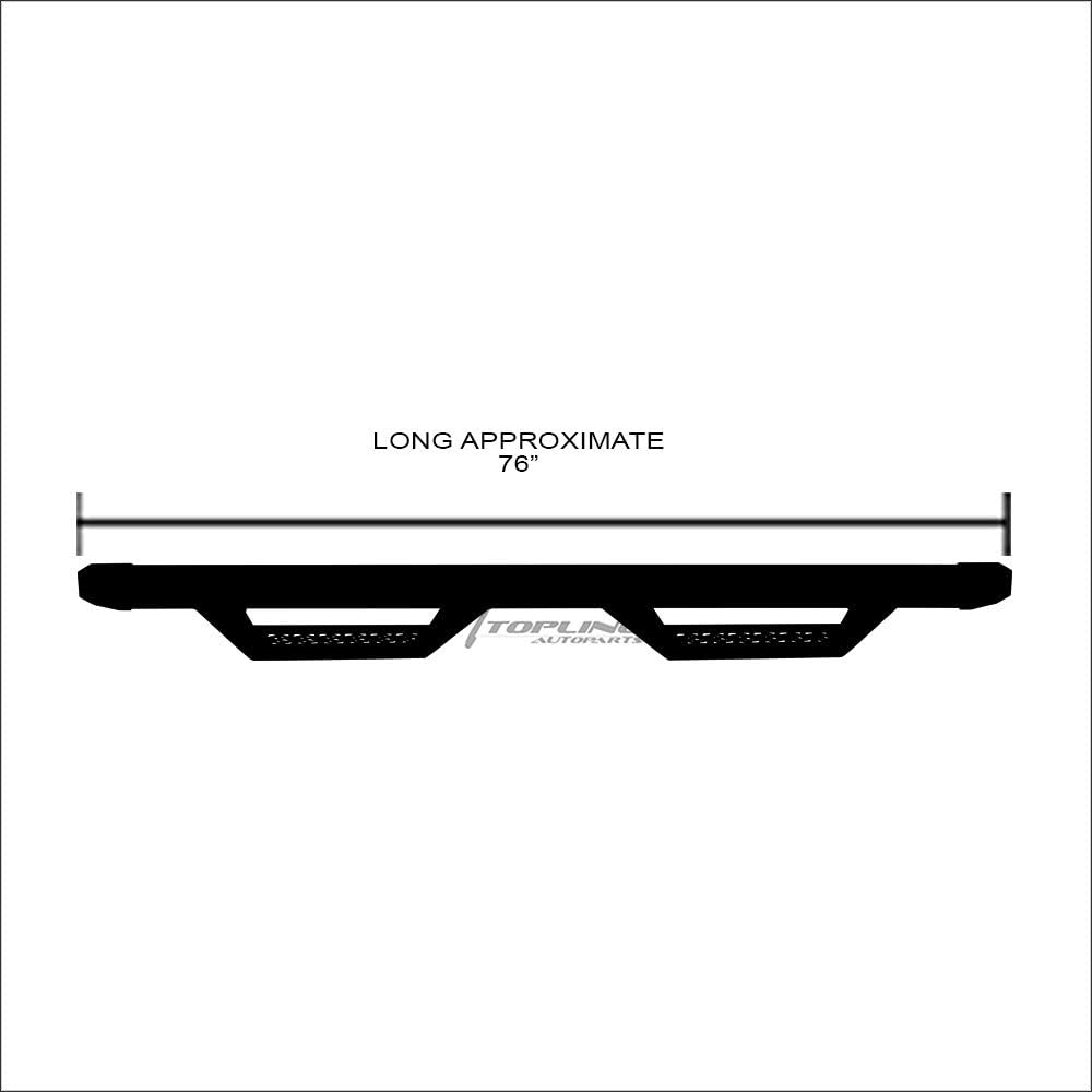 Matte Black Aluminum Hoop Drop Step Side Nerf Bars Running Boards U790821