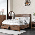 California King Weathered Oak Platform Bed M769