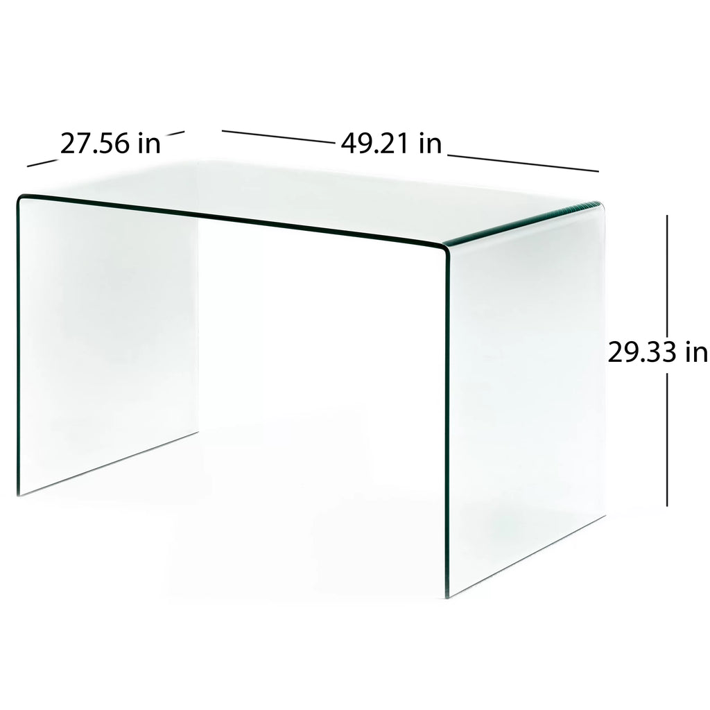 Clear Tempered Glass Writing Desk H466