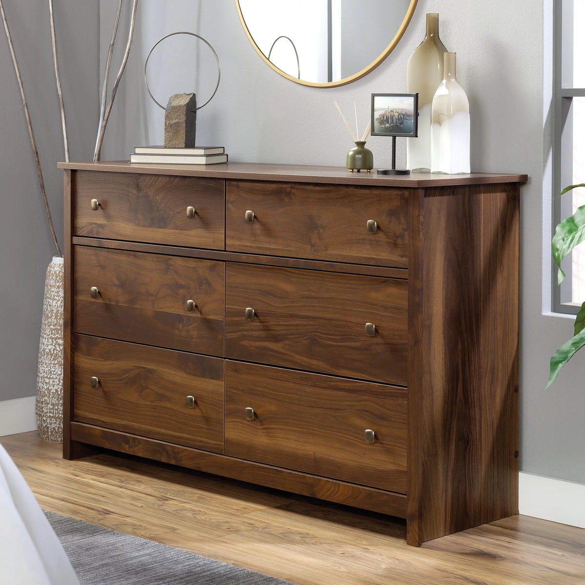 White 6-Drawer Dresser J72779