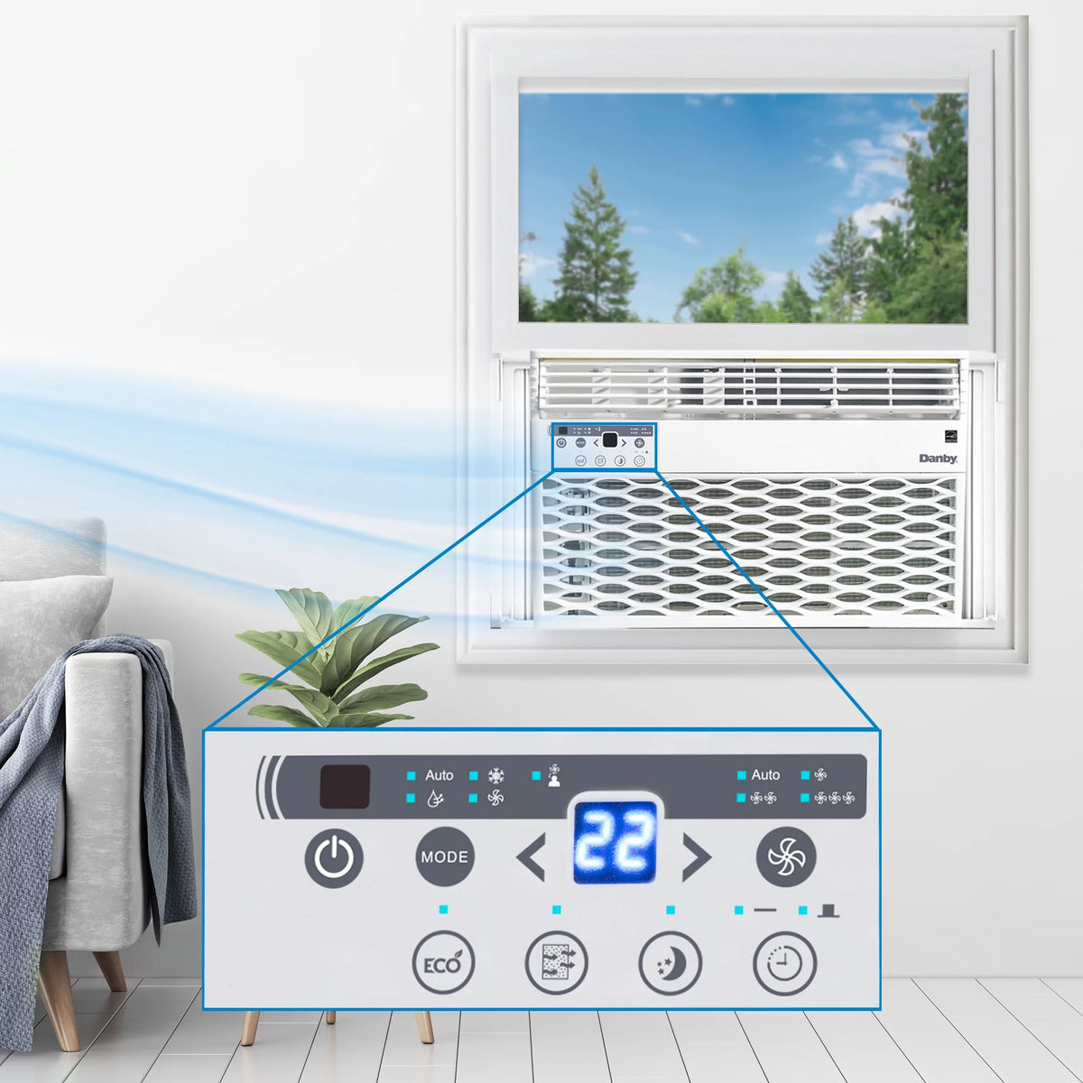 10,000 BTU White Window AC Z4173