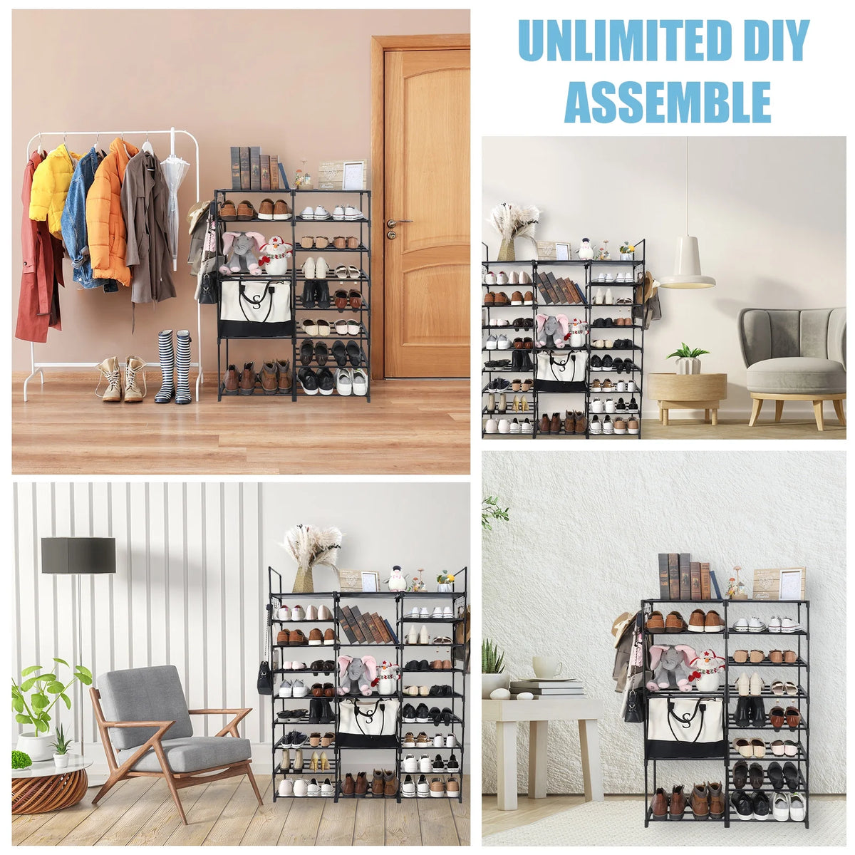 9 Tiers Metal Shoe Rack Organizer O18359