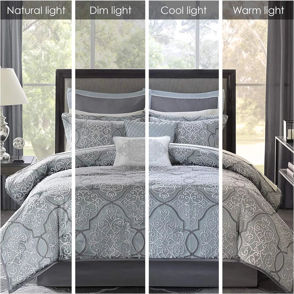 Blue 12 Piece Bed In A Bag Comforter Set J78439