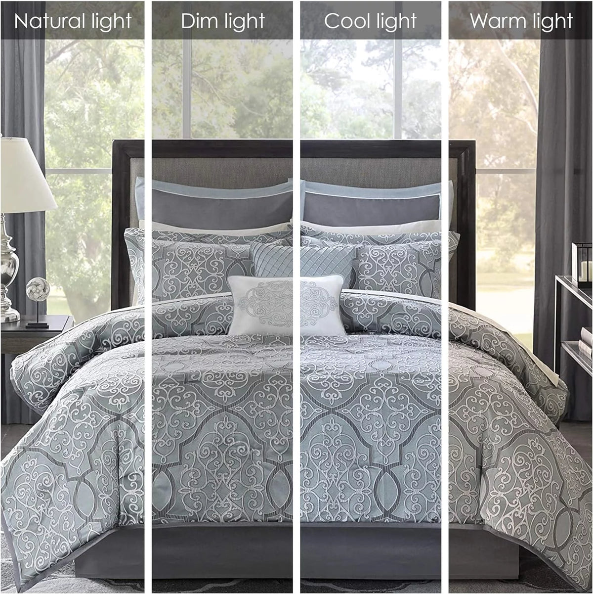 Blue 12 Piece Bed In A Bag Comforter Set J78439