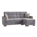 Microfiber Gray Sectional V351354