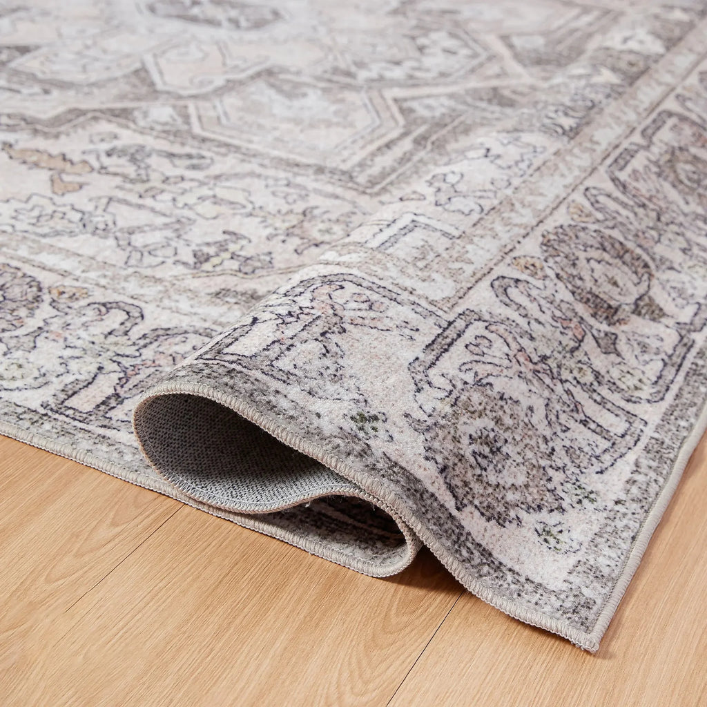 5' x 7' Washable Brown Area Rugs Non-slip A47490
