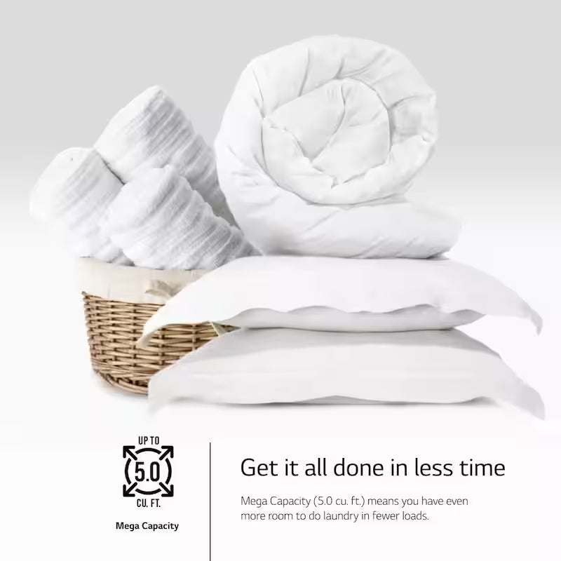 5.0 cu. ft. Stackable Smart Front Load Washer in White Q8382