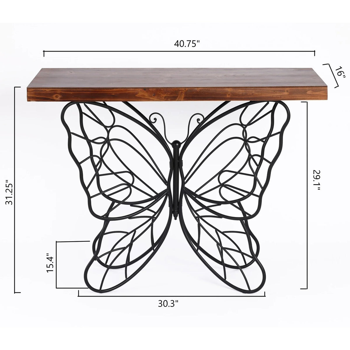 Wood Top Metal Accent Console And Entry Table H667660