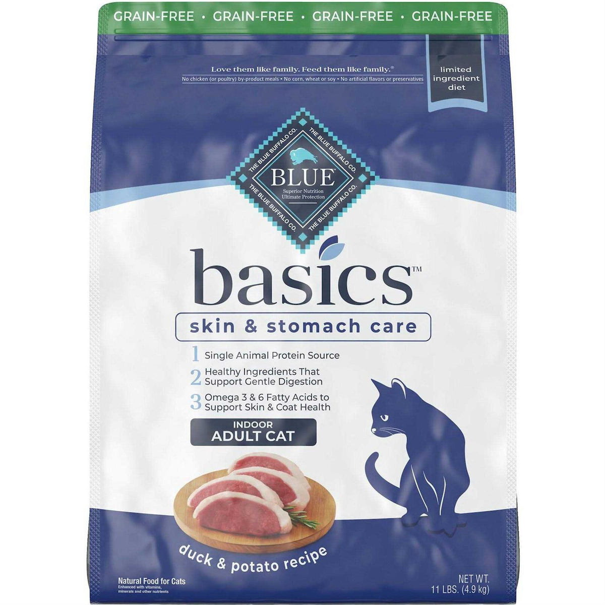 Grain Free Indoor Adult Dry Cat Food Duck & Potato A46063