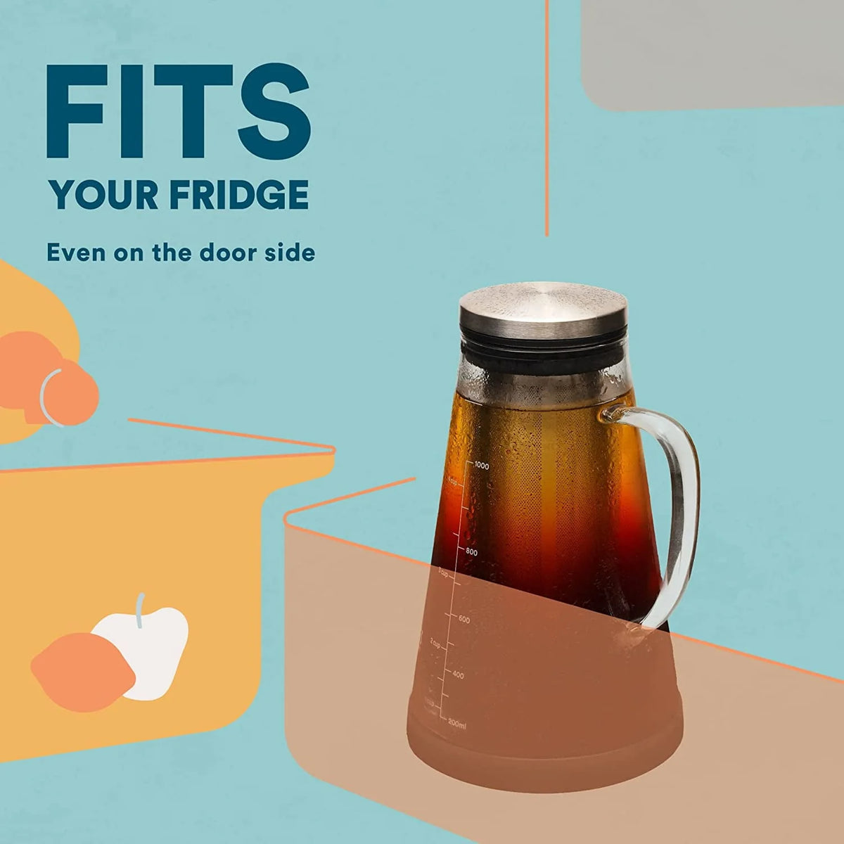 Airtight Cold Brew Iced Coffee Maker & Tea Infuser with Spout L8375