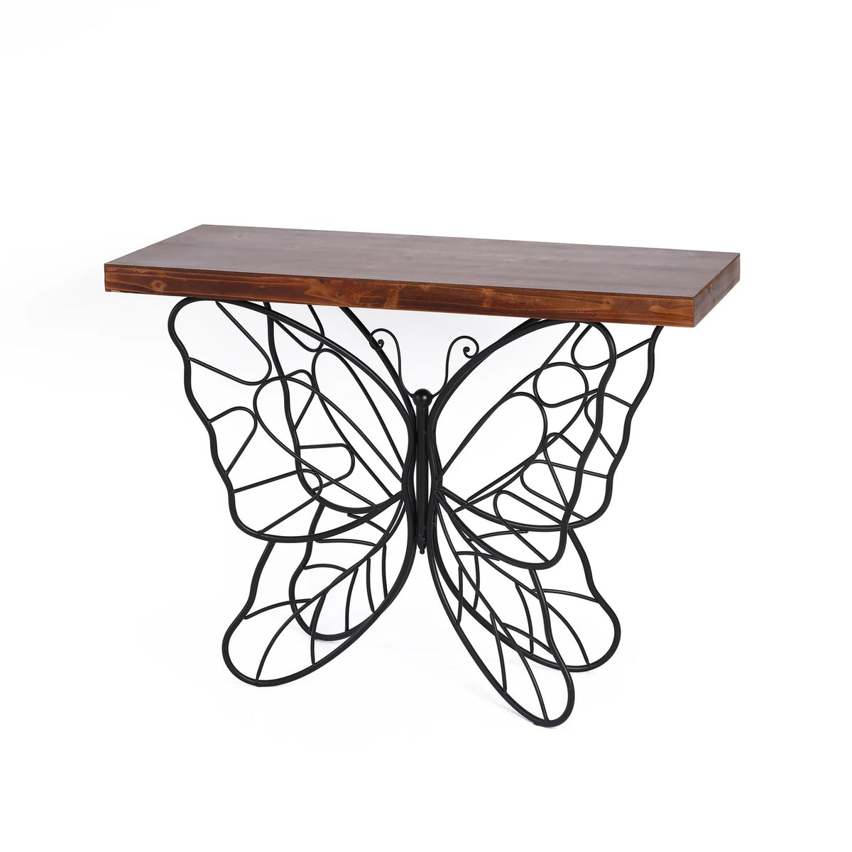 Wood Top Metal Accent Console And Entry Table H667660