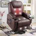 Black Faux Leather Power Lift Recliner P423716