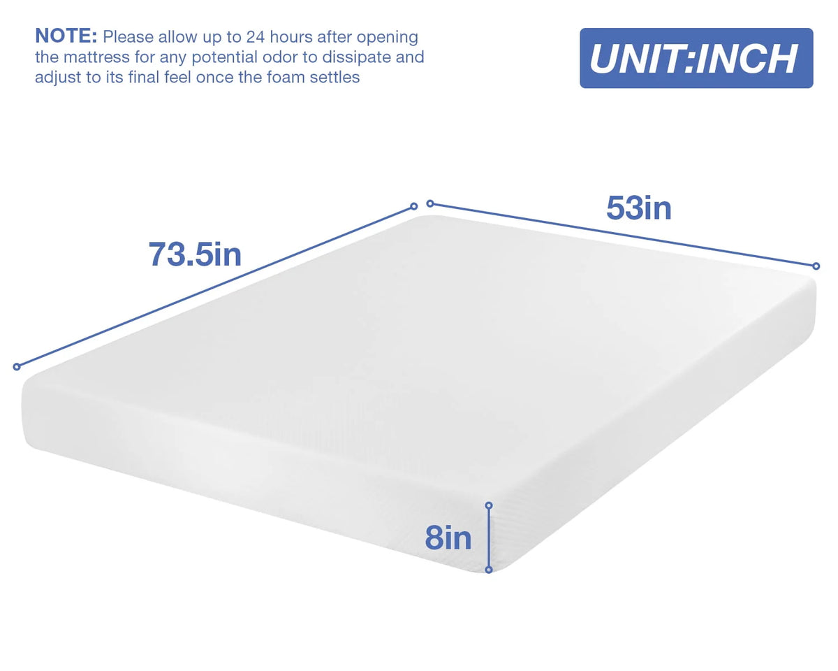 Queen 8 Inch Gel Memory Foam Medium Firm Mattress N35638