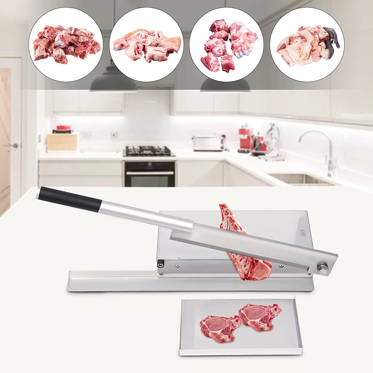 16 inch Manual Meat Bone Cutter Heavy Duty Slicer K8690