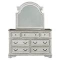 White Dresser and Mirror V70833