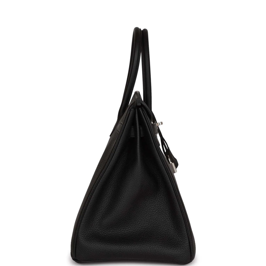 Black 35 Togo Leather Handbag O347