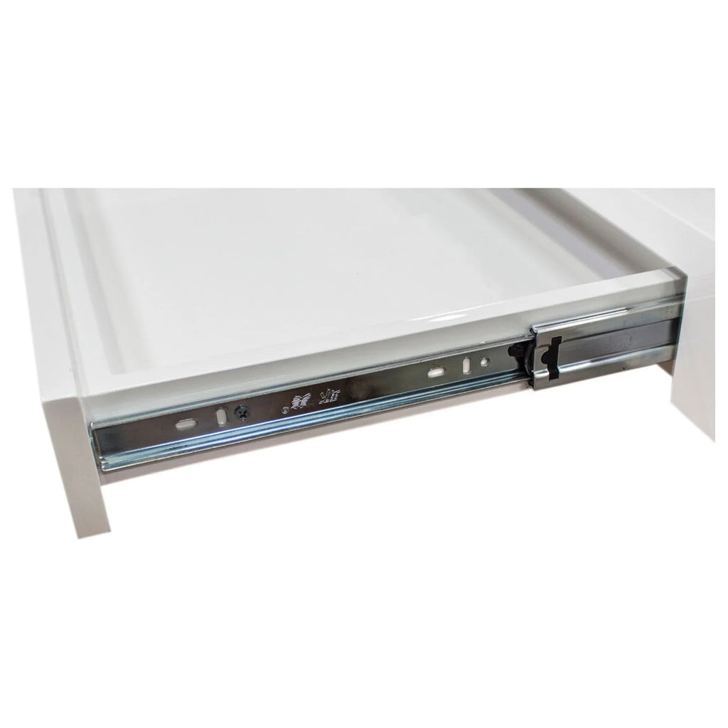 Modern Computer Desk with Stainless Steel Legs in White High Gloss U6375