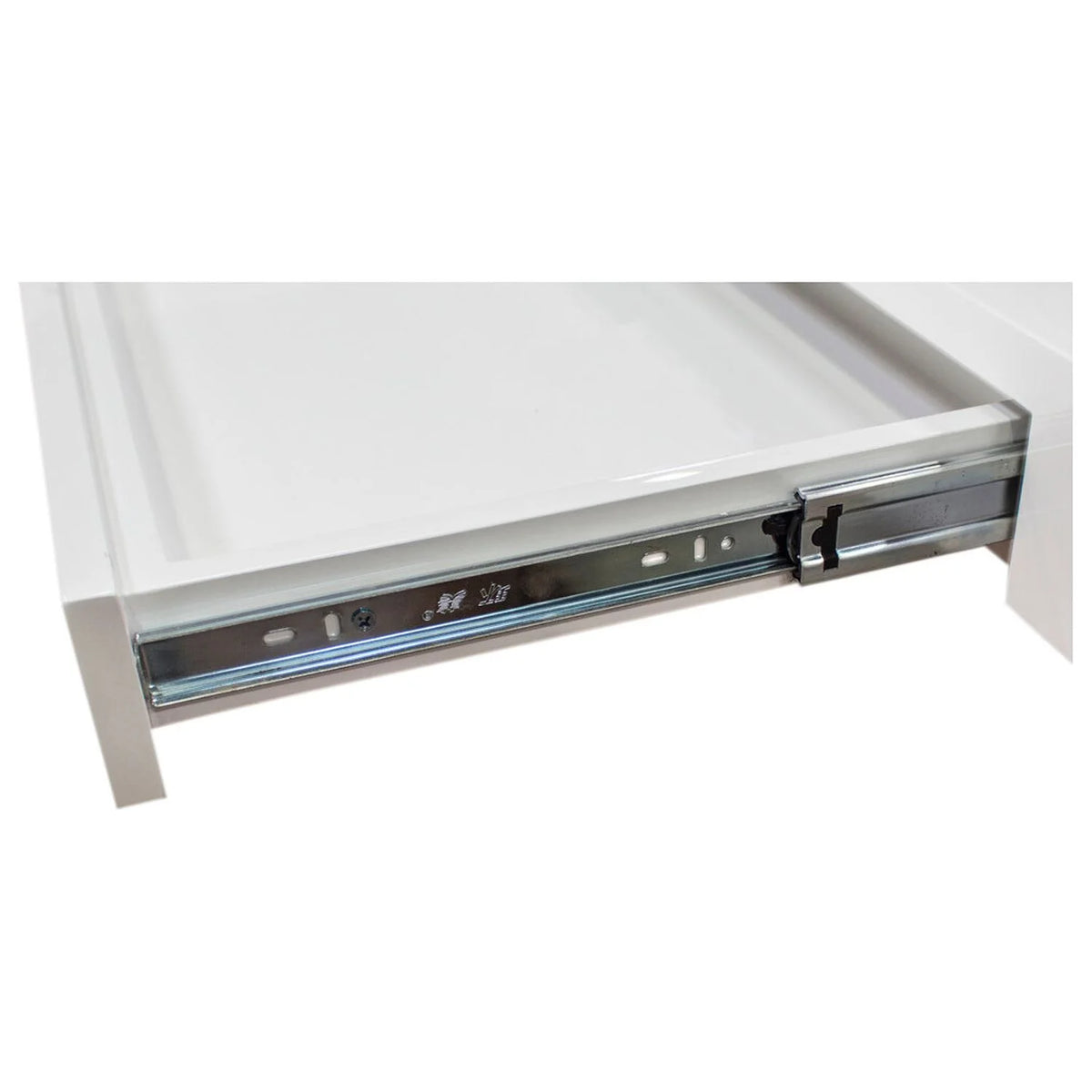 Modern Computer Desk with Stainless Steel Legs in White High Gloss U6375