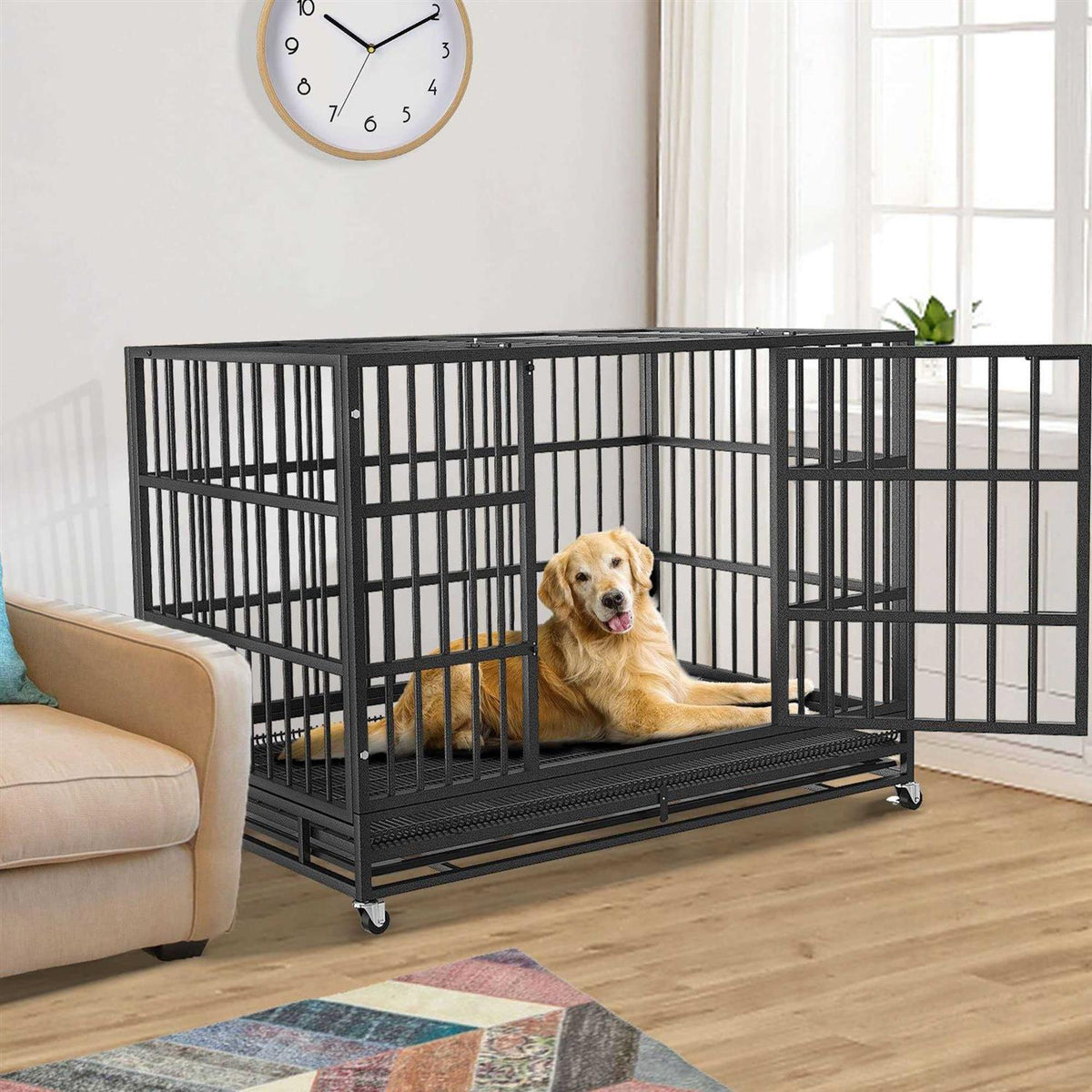 48/38 inch Heavy Duty Dog Crate I9396