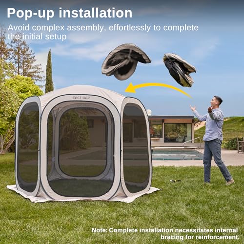 Pop-Up Screen House Tent 10 x 10 FT with Carry Bag F4357