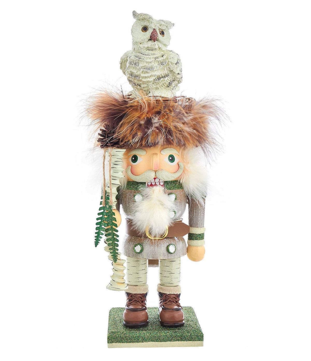 15" Nutcracker with White Owl T83453