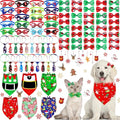 86 Pcs Christmas Dog Bows Bandanas Neckties Bowties Hairpins O696
