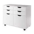 White 2 Section Mobile Storage Cabinet N94283