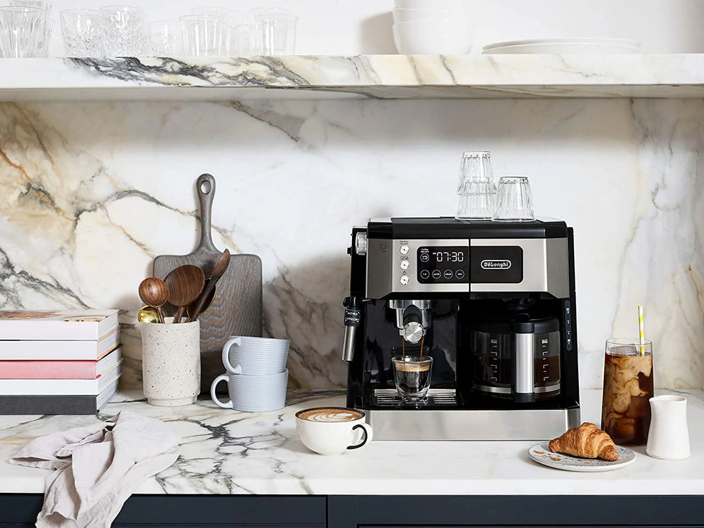 Combination Coffee Maker & Espresso Machine with Milk Frother and Glass Coffee Pot R264