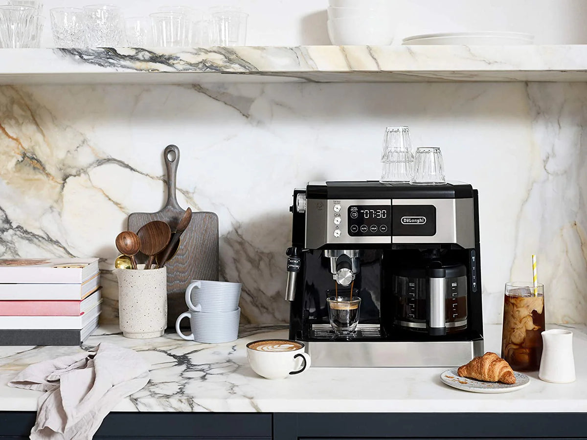 Combination Coffee Maker & Espresso Machine with Milk Frother and Glass Coffee Pot R264
