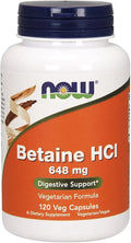 Betaine HCl 648 mg with Pepsin 120 Capsules 2 Pack A9978