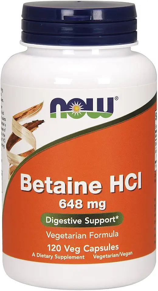 Betaine HCl 648 mg with Pepsin 120 Capsules 2 Pack A9978