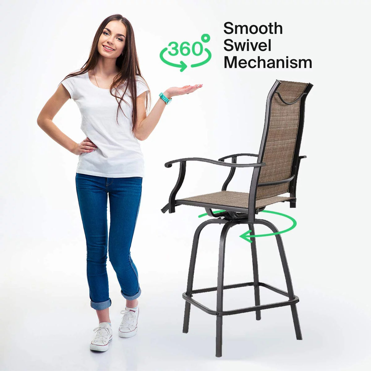 3 Piece Porch Furniture Set with Glass Table C53296