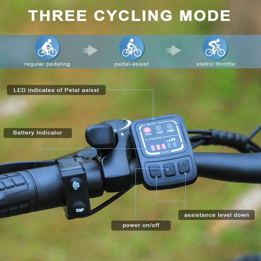 Electric Mountain Bike 350W 21 Speed Black N6719