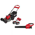 Brushless Cordless 21 in. Self-Propelled Lawn Mower with Blower & Batteries Z339890